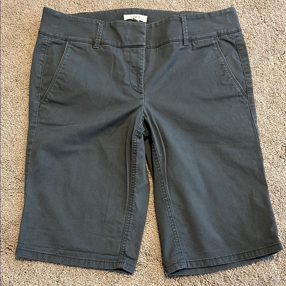 LOFT Women's Charcoal Bermuda Shorts